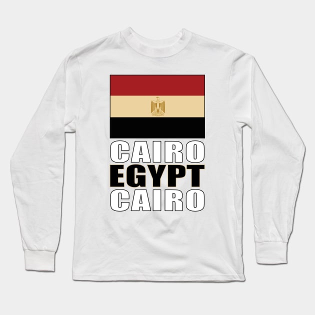 Flag of Egypt Long Sleeve T-Shirt by KewaleeTee